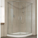 Душевой уголок Vegas Glass ZS-F 120*110 07 01 профиль матовый хром, стекло прозрачное, прямоугольный-асимметричный, двери раздвижные