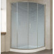 Душевой уголок Vegas Glass ZS-F 120*110 07 02 профиль матовый хром, стекло шиншилла, прямоугольный-асимметричный, двери раздвижные