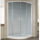 Душевой уголок Vegas Glass ZS-F 120*90 01 02 профиль белый, стекло шиншилла, прямоугольный-асимметричный, двери раздвижные