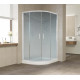 Душевой уголок Vegas Glass ZS-F 120*90 01 02 профиль белый, стекло шиншилла, прямоугольный-асимметричный, двери раздвижные