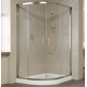 Душевой уголок Vegas Glass ZS-F 120*100 08 01 профиль глянцевый хром, стекло прозрачное, прямоугольный-асимметричный, двери раздвижные