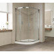 Душевой уголок Vegas Glass ZS-F 120*90 08 01 профиль глянцевый хром, стекло прозрачное, прямоугольный-асимметричный, двери раздвижные