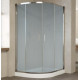 Душевой уголок Vegas Glass ZS-F 120*90 08 10 профиль глянцевый хром, стекло сатин, прямоугольный-асимметричный, двери раздвижные
