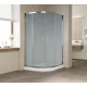 Душевой уголок Vegas Glass ZS-F 120*90 08 10 профиль глянцевый хром, стекло сатин, прямоугольный-асимметричный, двери раздвижные