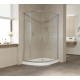 Душевой уголок Vegas Glass ZS-F 120*90 07 01 профиль матовый хром, стекло прозрачное, прямоугольный-асимметричный, двери раздвижные