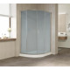 Душевой уголок Vegas Glass ZS-F 120*90 07 10 профиль матовый хром, стекло сатин, прямоугольный-асимметричный, двери раздвижные
