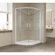 Душевой уголок Vegas Glass ZS-F 120*100 01 01 профиль белый, стекло прозрачное, прямоугольный-асимметричный, двери раздвижные
