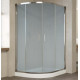 Душевой уголок Vegas Glass ZS-F 120*100 08 10 профиль глянцевый хром, стекло сатин, прямоугольный-асимметричный, двери раздвижные