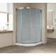 Душевой уголок Vegas Glass ZS-F 120*100 08 10 профиль глянцевый хром, стекло сатин, прямоугольный-асимметричный, двери раздвижные