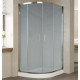 Душевой уголок Vegas Glass ZS-F 110*100 08 10 профиль глянцевый хром, стекло сатин, прямоугольный-асимметричный, двери раздвижные
