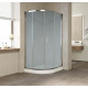 Душевой уголок Vegas Glass ZS-F 110*100 08 10 профиль глянцевый хром, стекло сатин, прямоугольный-асимметричный, двери раздвижные
