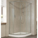 Душевой уголок Vegas Glass ZS-F 110*100 07 01 профиль матовый хром, стекло прозрачное, прямоугольный-асимметричный, двери раздвижные