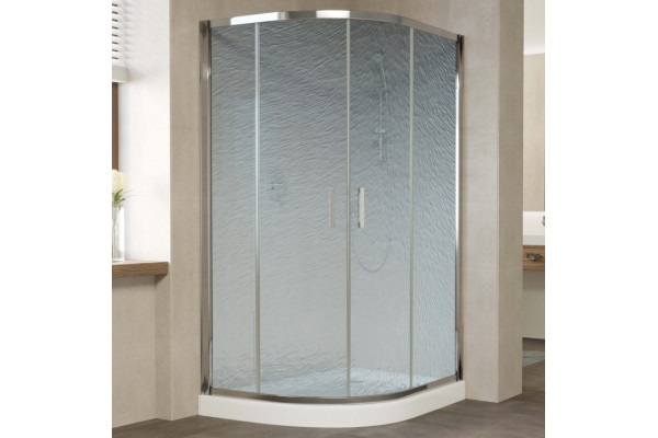 Душевой уголок Vegas Glass ZS-F 120*80 08 02 профиль глянцевый хром, стекло шиншилла, прямоугольный-асимметричный, двери раздвижные