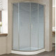 Душевой уголок Vegas Glass ZS-F 120*80 07 02 профиль матовый хром, стекло шиншилла, прямоугольный-асимметричный, двери раздвижные