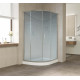 Душевой уголок Vegas Glass ZS-F 120*80 07 02 профиль матовый хром, стекло шиншилла, прямоугольный-асимметричный, двери раздвижные