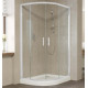 Душевой уголок Vegas Glass ZS-F 110*90 01 01 профиль белый, стекло прозрачное, прямоугольный-асимметричный, двери раздвижные