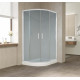 Душевой уголок Vegas Glass ZS-F 110*90 01 10 профиль белый, стекло сатин, прямоугольный-асимметричный, двери раздвижные