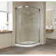 Душевой уголок Vegas Glass ZS-F 110*90 08 01 профиль глянцевый хром, стекло прозрачное, прямоугольный-асимметричный, двери раздвижные