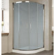 Душевой уголок Vegas Glass ZS-F 110*90 08 10 профиль глянцевый хром, стекло сатин, прямоугольный-асимметричный, двери раздвижные