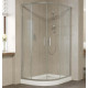 Душевой уголок Vegas Glass ZS-F 110*90 07 01 профиль матовый хром, стекло прозрачное, прямоугольный-асимметричный, двери раздвижные