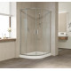 Душевой уголок Vegas Glass ZS-F 110*90 07 01 профиль матовый хром, стекло прозрачное, прямоугольный-асимметричный, двери раздвижные