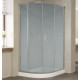 Душевой уголок Vegas Glass ZS-F 110*90 07 10 профиль матовый хром, стекло сатин, прямоугольный-асимметричный, двери раздвижные