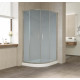 Душевой уголок Vegas Glass ZS-F 110*90 07 10 профиль матовый хром, стекло сатин, прямоугольный-асимметричный, двери раздвижные