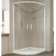 Душевой уголок Vegas Glass ZS-F 110*100 01 01 профиль белый, стекло прозрачное, прямоугольный-асимметричный, двери раздвижные