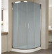 Душевой уголок Vegas Glass ZS-F 100*80 08 10 профиль глянцевый хром, стекло сатин, прямоугольный-асимметричный, двери раздвижные