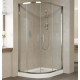 Душевой уголок Vegas Glass ZS-F 100*90 08 01 профиль глянцевый хром, стекло прозрачное, прямоугольный-асимметричный, двери раздвижные
