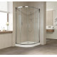 Душевой уголок Vegas Glass ZS-F 100*90 08 01 профиль глянцевый хром, стекло прозрачное, прямоугольный-асимметричный, двери раздвижные