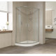 Душевой уголок Vegas Glass ZS-F 100*90 07 01 профиль матовый хром, стекло прозрачное, прямоугольный-асимметричный, двери раздвижные