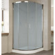 Душевой уголок Vegas Glass ZS-F 100*90 08 10 профиль глянцевый хром, стекло сатин, прямоугольный-асимметричный, двери раздвижные