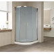 Душевой уголок Vegas Glass ZS-F 100*90 08 10 профиль глянцевый хром, стекло сатин, прямоугольный-асимметричный, двери раздвижные