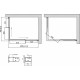 Душевой уголок Vegas Glass ZA-F 110*80 01 02 профиль белый, стекло шиншилла, прямоугольный, двери раздвижные