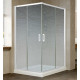 Душевой уголок Vegas Glass ZA-F 110*100 01 02 профиль белый, стекло шиншилла, прямоугольный, двери раздвижные