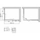 Душевой уголок Vegas Glass ZA-F 110*100 01 02 профиль белый, стекло шиншилла, прямоугольный, двери раздвижные