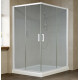 Душевой уголок Vegas Glass ZA-F 0120*110 01 10 профиль белый, стекло сатин, прямоугольный, двери раздвижные