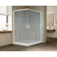 Душевой уголок Vegas Glass ZA-F 0120*110 01 10 профиль белый, стекло сатин, прямоугольный, двери раздвижные