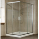 Душевой уголок Vegas Glass ZA-F 0120*110 08 01 профиль глянцевый хром, стекло прозрачное, прямоугольный, двери раздвижные