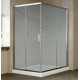 Душевой уголок Vegas Glass ZA-F 0120*110 08 10 профиль глянцевый хром, стекло сатин, прямоугольный, двери раздвижные