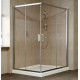 Душевой уголок Vegas Glass ZA-F 0120*110 08 05 профиль глянцевый хром, стекло бронза, прямоугольный, двери раздвижные