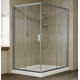 Душевой уголок Vegas Glass ZA-F 0120*110 07 01 профиль матовый хром, стекло прозрачное, прямоугольный, двери раздвижные