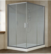 Душевой уголок Vegas Glass ZA-F 0120*110 07 10 профиль матовый хром, стекло сатин, прямоугольный, двери раздвижные