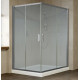 Душевой уголок Vegas Glass ZA-F 0120*110 07 10 профиль матовый хром, стекло сатин, прямоугольный, двери раздвижные