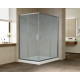 Душевой уголок Vegas Glass ZA-F 0120*110 07 10 профиль матовый хром, стекло сатин, прямоугольный, двери раздвижные
