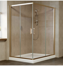 Душевой уголок Vegas Glass ZA-F 0120*110 05 05 профиль бронза, стекло бронза, прямоугольный, двери раздвижные