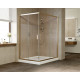 Душевой уголок Vegas Glass ZA-F 0120*110 05 05 профиль бронза, стекло бронза, прямоугольный, двери раздвижные