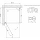 Душевой уголок Vegas Glass EP-Fis 0090 08 10 L профиль глянцевый хром, стекло сатин, квадратный, двери распашные
