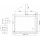 Душевой уголок Vegas Glass AFP-Fis 110*90 01 10 L профиль белый, стекло сатин, прямоугольный, двери распашные